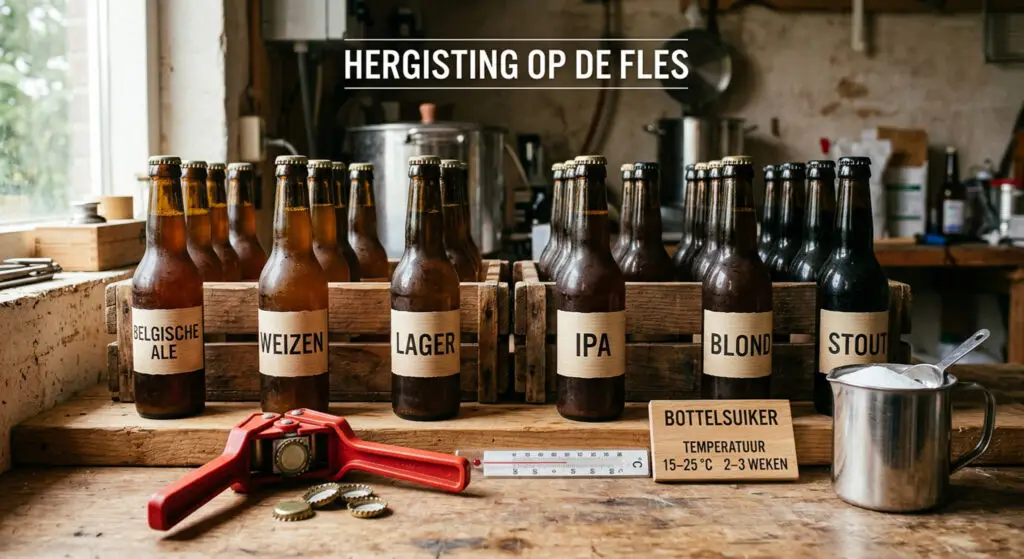 Temperatuur hergisting op de fles