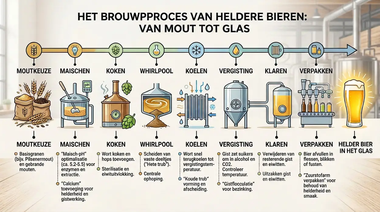 brouwproces helder bier