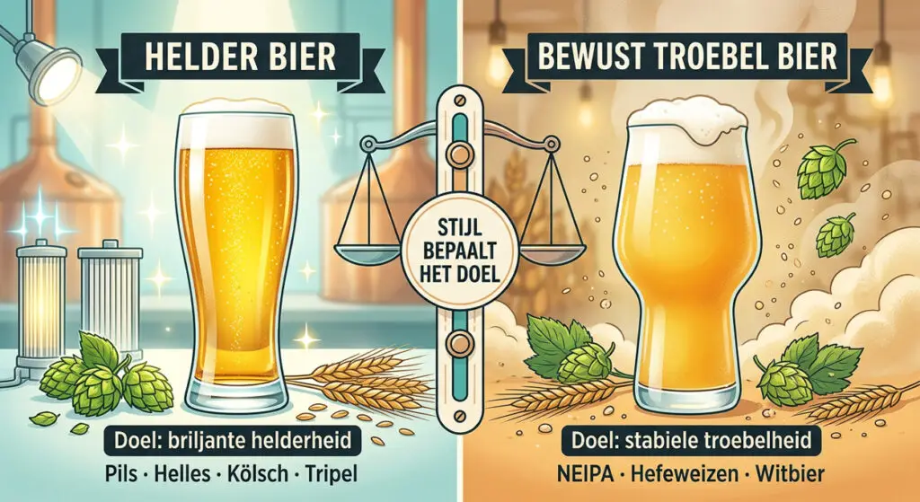 Helder bier brouwen - een keuze